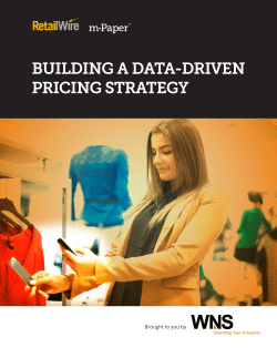 building a data-driven pricing strategy