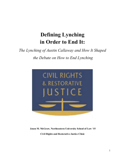 The Lynching of Austin Callaway and How It Shaped