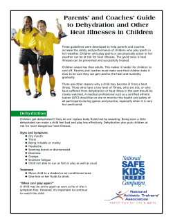 Parents` and Coaches` Guide to Dehydration and Other Heat