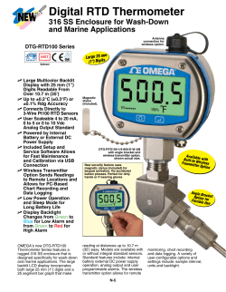 Digital RTD Thermometer 316 SS Enclosure for Wash