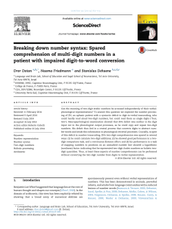 Breaking down number syntax: Spared comprehension of multi
