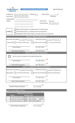 Deferred Salary Application