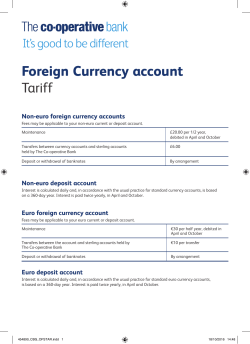 international banking tariff - Co