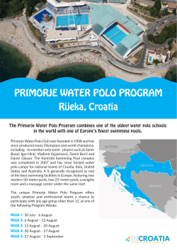 PRIMORJE WATER POLO PROGRAM Rijeka, Croatia