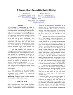 A Simple High-Speed Multiplier Design