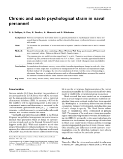 Chronic and acute psychological strain in naval personnel