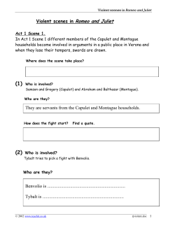 Violent scenes in Romeo and Juliet