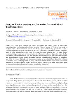 Study on Electrochemistry and Nucleation Process of Nickel