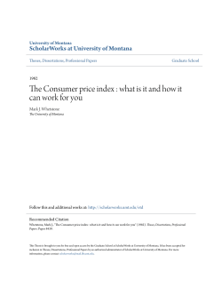 The Consumer price index - ScholarWorks @ UMT