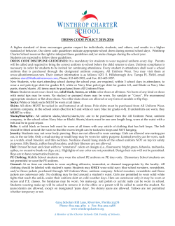 dress code policy 2015-2016