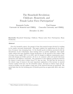 The Household Revolution: Childcare, Housework, and Female