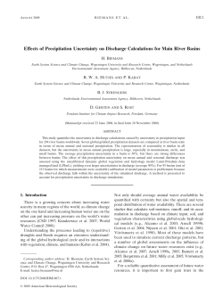 Effects of precipitation uncertainty on discharge calculations for main