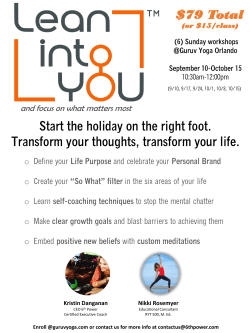 Start the holiday on the right foot. Transform your