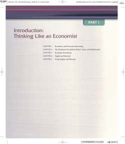 Chapter 1 - Economics and Economic Reasoning