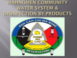Mahnomen Communtiy Water System Disinfection By