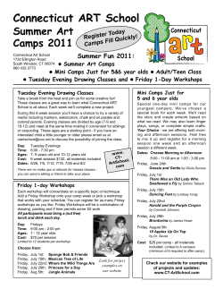 Summer Brochure - Connecticut ART School