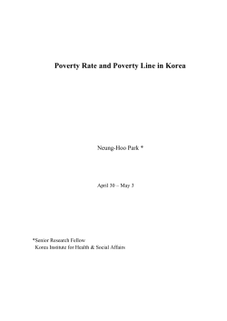 Poverty Rate and Poverty Line in Korea