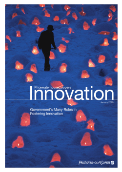 Government`s Many Roles in Fostering Innovation