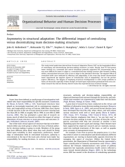Asymmetry in structural adaptation: The