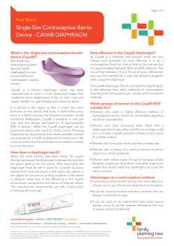 Single-Size Contraceptive Barrier Device