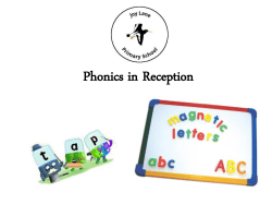 Phonics in Reception - Joy Lane Primary School