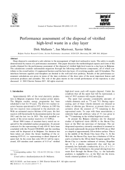 Performance assessment of the disposal of vitrified high-level