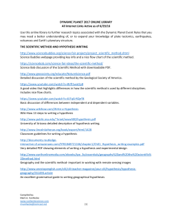 DYNAMIC PLANET 2017 ONLINE LIBRARY All