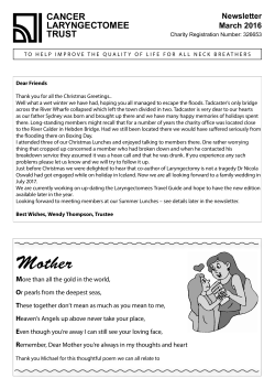 Mother - Cancer Laryngectomee Trust