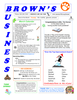 March Newsletter - Lettie Brown Elementary