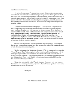 Parts of an Experiment Vocabulary List