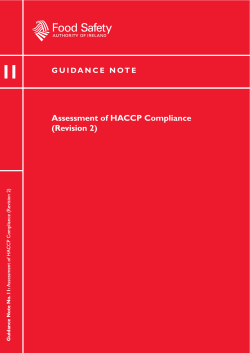 FSAI Guidance Note 11 - The Food Safety Authority of Ireland