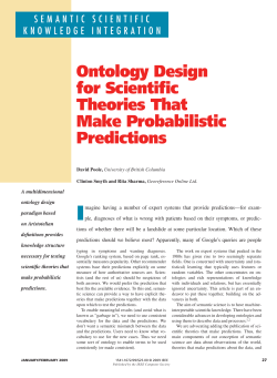 Ontology Design for Scientific Theories That Make Probabilistic