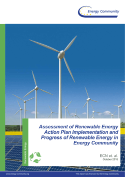 Assessment of Renewable Energy Action Plan Implementation and