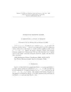 A b s t r a c t. A graph G on n vertices v 1,v2,...,vn is said to be