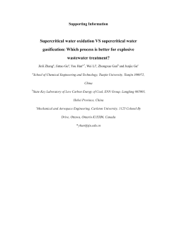 Supercritical water oxidation VS supercritical water gasification