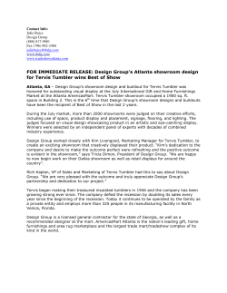 Design Group`s Atlanta showroom design for Tervis Tumbler wins