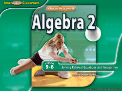 Solve a Rational Equation