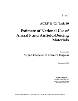 Estimate of National Use of Aircraft- and Airfield