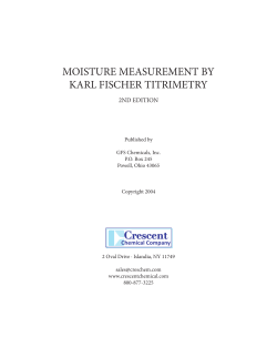 moisture measurement by karl fischer titrimetry