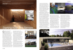 Starting With The Senses