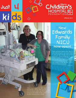 Spring 2014 - Alberta Children`s Hospital Foundation