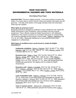 Environmental Hazards and Toxic Materials