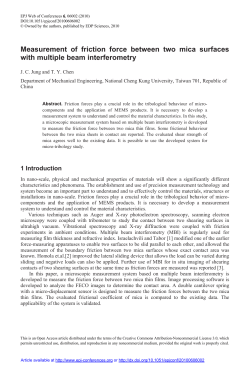 Measurement of friction force between two mica surfaces with