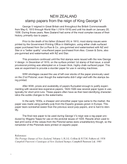 NEW ZEALAND stamp papers from the reign of King George V