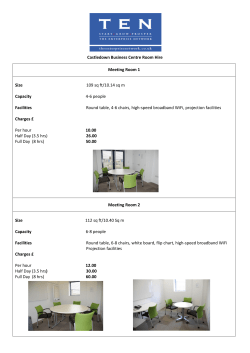 Check the sizes, capacity and charges of each room here