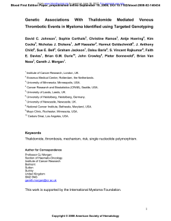 Genetic Associations With Thalidomide Mediated