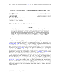 Feature Reinforcement Learning using Looping Suffix Trees