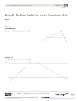 Families of Parallel Lines and the Circumference of the Earth
