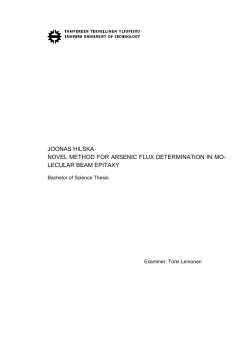 joonas hilska novel method for arsenic flux