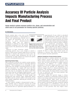 Accuracy Of Particle Analysis Impacts Manufacturing